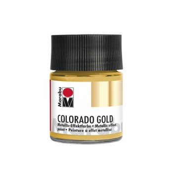 Marabu Metallic-Effektfarbe Colorado Gold, 50 ml, Metallic-Gold