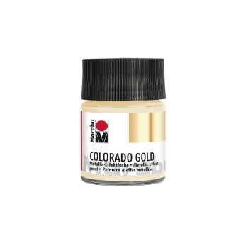 Marabu Metallic-Effektfarbe Colorado Gold, 50 ml, whitegold