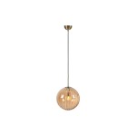 MARKSLOJD FENGARI Pendelleuchte 1L, exkl. 1x E14 max. 40W, Antique Brass/Amber
