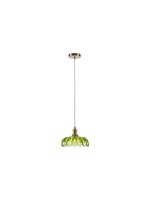 Markslöjd Lampe suspendue Kurage 1 flamme fer vert