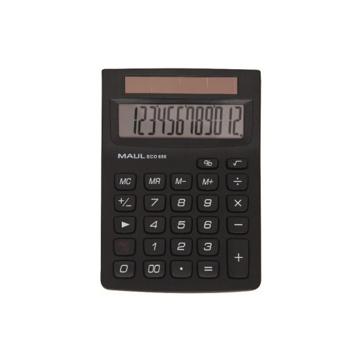 Maul Calculatrice ECO 650, 12 chiffres, noir