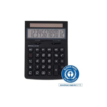 Maul Calculatrice ECO 850, 12 chiffres, noir Maul Calculatrice ECO 850, 12 chiffres, noir