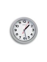 MAUL Wanduhr MAULstep 20, silver, with 1 Batterie 1.5 V (AA)