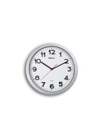 MAUL Wanduhr MAULstep 35, silver, with 1 Batterie 1.5 V (AA)