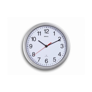 Maul Horloge murale MAULrun Ø 25 cm Argenté/Blanc Maul Horloge murale MAULrun Ø 25 cm Argenté/Blanc