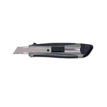 Maul Cutter mit gummierter Griffzone 18mm, grau Maul Cutter mit gummierter Griffzone 18mm, grau