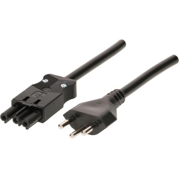 Gerätezuleitung CH kompatibel m. GST18 3.0m, H05VV-F 3G1,0mm² schwarz