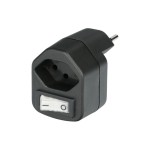 Max Hauri Fiche de branchement 1x T13 avec interrupteur Noir