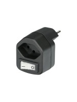 Max Hauri Fiche de branchement 1x T13 avec interrupteur Noir