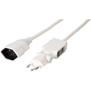 Max Hauri Verlängerungskabel 5 m weiss MS, Clip-Clap-Stecker angespritzt, Kinderschutz