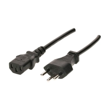 Apparatekabel C13/Typ12, 2m, TD3x0.75mm2, schwarz