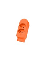 Mehrfachstecker maxADAPT 2+1xT13, drehbar, Berührungsschutz, drehbar 320°, fl-orange