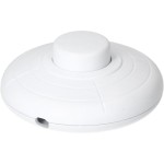 Max Hauri Interrupteur à pédale 1 pôle 70 mm, Blanc