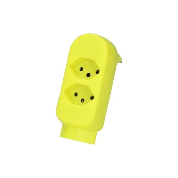 Abzweigstecker ADAPT 2xT13 Fl-yellow, drehbar BS