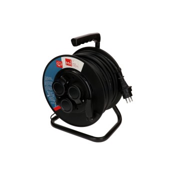 Max Hauri enrouleur de câble 3x type 13 IP55 33m noir Max Hauri enrouleur de câble 3x type 13 IP55 33m noir