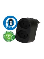 Max Hauri Connecteur multiple ADAPT 2x type 13 noir rotatif Green+Fair