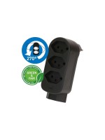 Max Hauri Connecteur multiple ADAPT 3+1x Type 13 noir rotatif Green+Fair