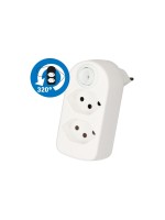 Max Hauri Connecteur multiple ADAPT 2x type 13 blanc rotatif Interrupteur