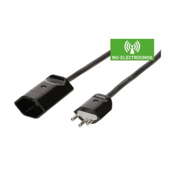 Verlängerung 3G1.0 3m schwarz geschirmt, Typ 12 / Typ 13 Verlängerung 3G1.0 3m schwarz geschirmt, Typ 12 / Typ 13