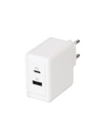 Max Hauri adaptateur de charge rapide USB 1x USB-C PD 1x USB-A 30W blanc