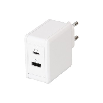 Max Hauri adaptateur de charge rapide USB 1x USB-C PD 1x USB-A 30W blanc Max Hauri adaptateur de charge rapide USB 1x USB-C PD 1x USB-A 30W blanc