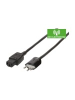 Max Hauri Câble d'alimentation WIRE S05 VSTV-F 3G1.0, type 12/C13, 2 m, blindé, noir