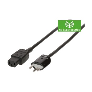 MAX HAURI WIRE TD S05VSTV-F3G1.0, 2.00 m Schwarz Geschirmt Typ 12 C13