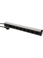 Max Hauri PDU 19 pouce 8x type 23 90° noir 1U 90°, noir, 1U
