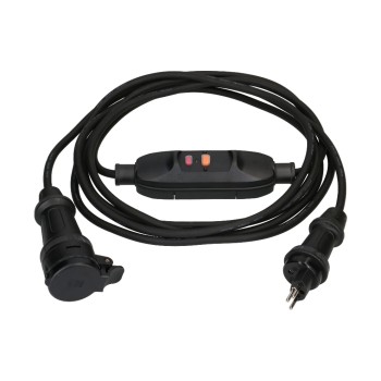 Max Hauri Rallonge GDV avec disjoncteur différentiel, type 13/type 13, 5 m Max Hauri Rallonge GDV avec disjoncteur différentiel, type 13/type 13, 5 m