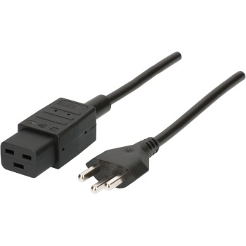MAX HAURI WIRE TD-Apparatekabel, H05VV-F3G1.5 3 m Schwarz Typ 23/C19