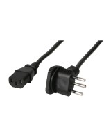 Max Hauri Cordon d'alimentation WIRE, type 12 à fiche plate/C13, 2 m, noir