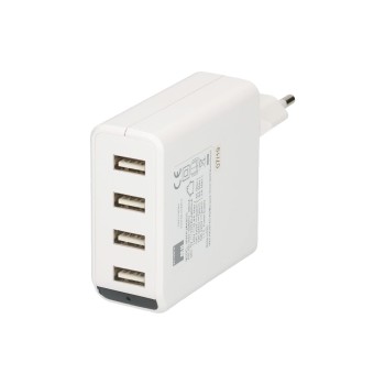Max Hauri adaptateur de charge USB 4x USB-A 24W indicateur LED blanc Max Hauri adaptateur de charge USB 4x USB-A 24W indicateur LED blanc