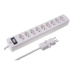 Max Hauri multiprises Safety-Line, 9xT13, blanc, avec Reset-Schalter