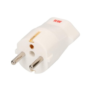 Reiseadapter Schweiz T23 Stecker / Schuko, 3-Pol white, max. 16 A