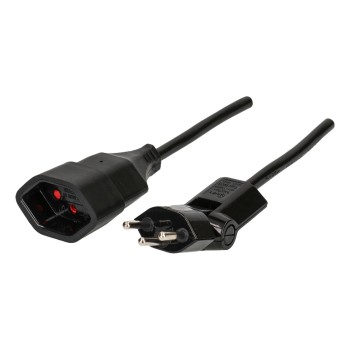 Max Hauri Verlängerungskabel 5 m schwarz, Clip-Clap-Stecker angespritzt, Kinderschutz