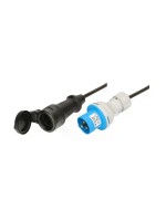 maxCAMP Adaptercable CEE16 3p/T23, 0.5m, 16A, black , IP44