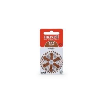 Maxell  Button cell  PR41 6er Blister, Hörgerätebatterie 312