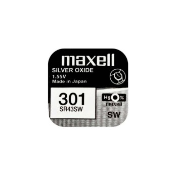 Maxell  Button cell  SR43SW 10er, vergl. V301