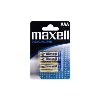 Maxell AAA alkaline batteries 4 pieces equivalent LR03, Blister