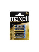Maxell AA Super Alkaline Battery 4 Pieces, LR6 Equivalent