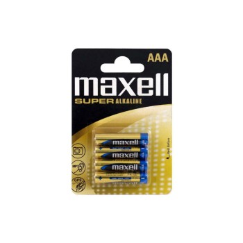 Maxell Batterie Super Alkaline AAA 4 Stück, vergl. LR03, Blister