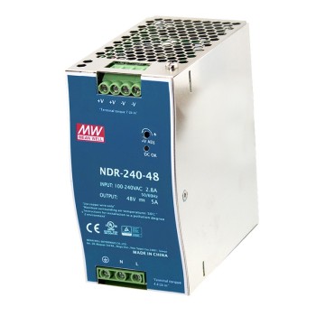Mean Well 240W 48V DC Alimentation industrielle rail DIN (-20 à +70°C) Mean Well 240W 48V DC Alimentation industrielle rail DIN (-20 à +70°C)