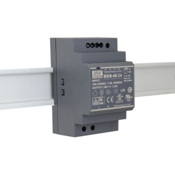 Mean Well DIN Rail Netzgerät, HDR-60-24, 24V - 2.5A - 60W Mean Well DIN Rail Netzgerät, HDR-60-24, 24V - 2.5A - 60W