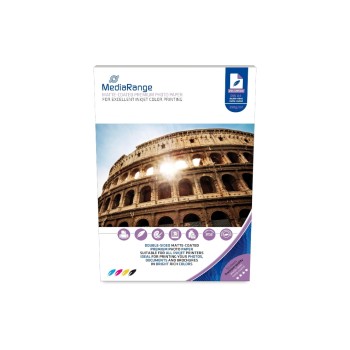 Mediarange Fotopapier beidseitig matt, A4, 50 Blatt, 250 g Mediarange Fotopapier beidseitig matt, A4, 50 Blatt, 250 g