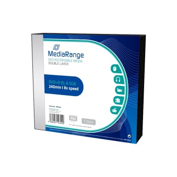 MediaRange DVD+R 8.5GB Double Layer, 5er Pack SLimCase, 8-fach MediaRange DVD+R 8.5GB Double Layer, 5er Pack SLimCase, 8-fach