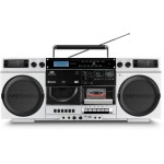Medion Lecteur radio/CD LIFE P66538 Retro-Boombox Argenté