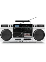 Medion Lecteur radio/CD LIFE P66538 Retro-Boombox Argenté