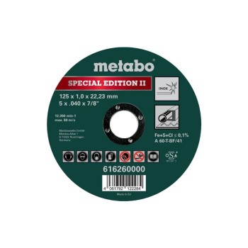 Metabo Trennscheibe SpecialEditionII, 125x1,0x22,23mmInox
