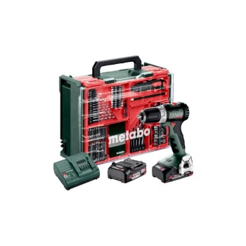 Metabo BS 18 L BL Mobile Werkstatt, 2x2.0Ah, SC 30, inkl. Zubehör-Set 74 tlg.
