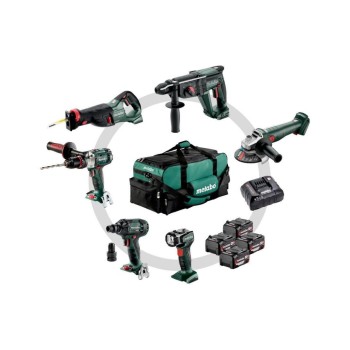 Metabo Combo Set Bauhandwerk 6.1, SB18LTX,SSW18LTX300BL,KH18LTX24,W18L-9-125